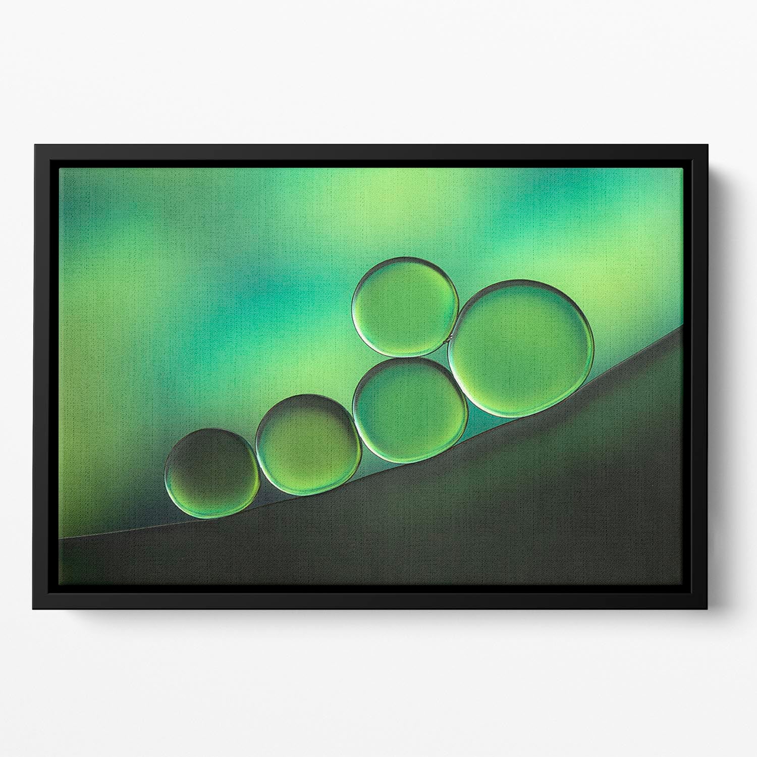 Black Spot Floating Framed Canvas - Canvas Art Rocks - 2