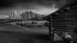 Lodge In Alpe Di Siusi Wall Mural Wallpaper - Canvas Art Rocks - 1