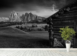 Lodge In Alpe Di Siusi Wall Mural Wallpaper - Canvas Art Rocks - 4