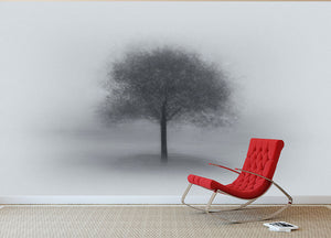 Tree In Fog Wall Mural Wallpaper - Canvas Art Rocks - 2