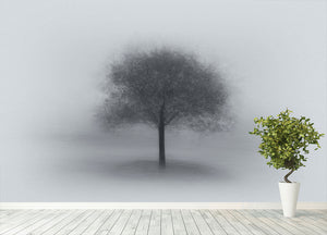 Tree In Fog Wall Mural Wallpaper - Canvas Art Rocks - 4