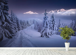 In The Winter Wall Mural Wallpaper - Canvas Art Rocks - 4