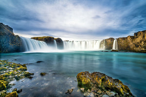 Godafoss Wall Mural Wallpaper - Canvas Art Rocks - 1