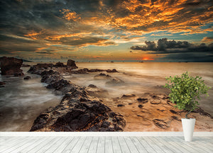 Angry Beach Wall Mural Wallpaper - Canvas Art Rocks - 4