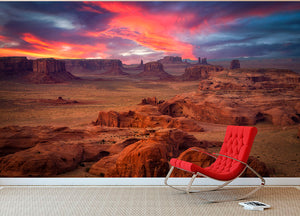 Hunts Mesa Wall Mural Wallpaper - Canvas Art Rocks - 2