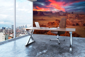 Hunts Mesa Wall Mural Wallpaper - Canvas Art Rocks - 3