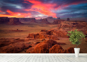 Hunts Mesa Wall Mural Wallpaper - Canvas Art Rocks - 4