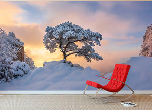 Cold Loner Wall Mural Wallpaper - Canvas Art Rocks - 2