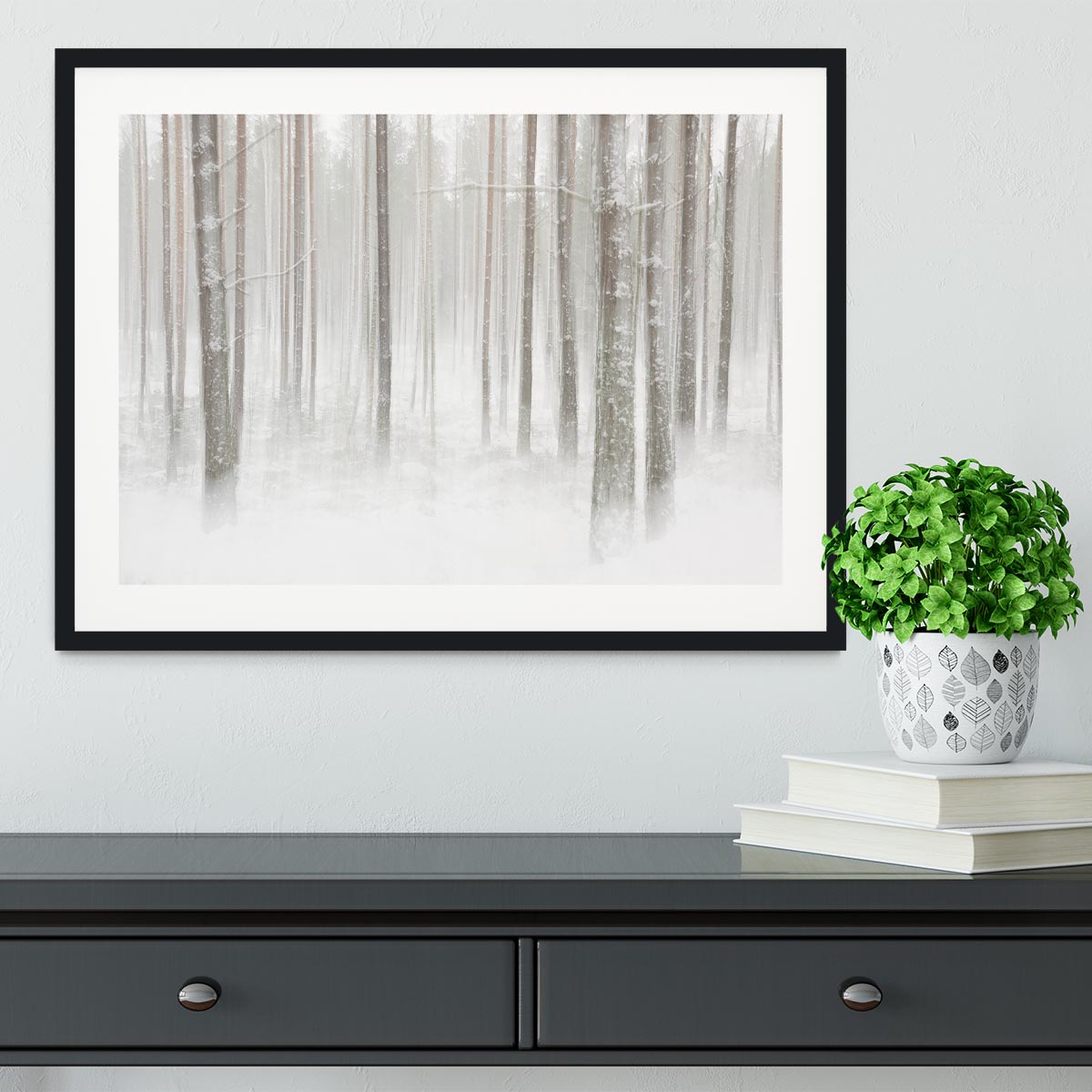 Winterforest In Sweden Framed Print - Canvas Art Rocks - 1