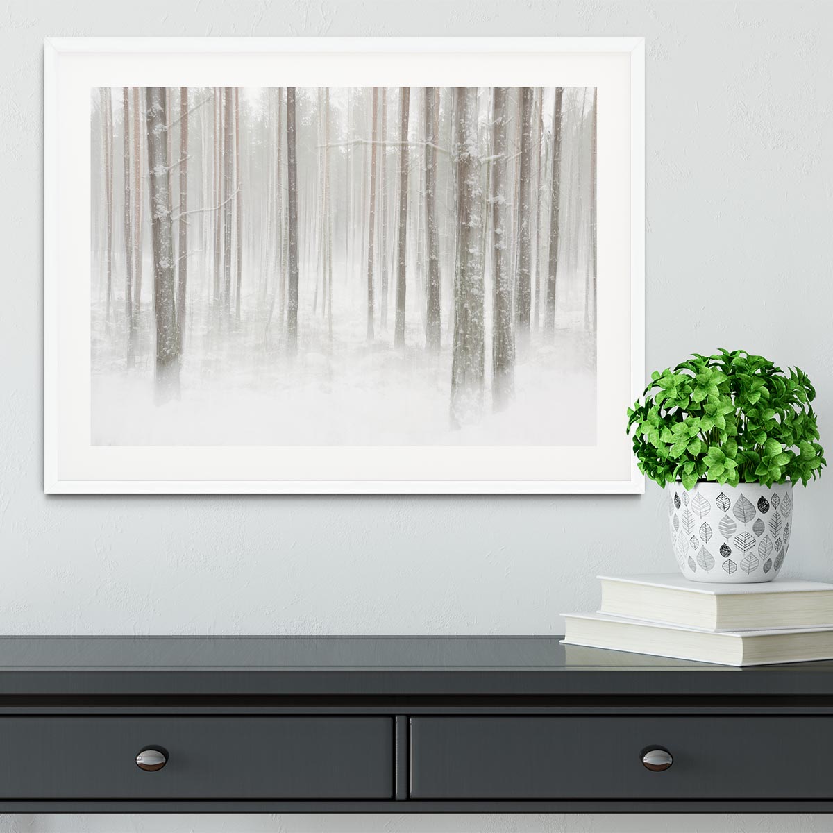 Winterforest In Sweden Framed Print - Canvas Art Rocks - 5