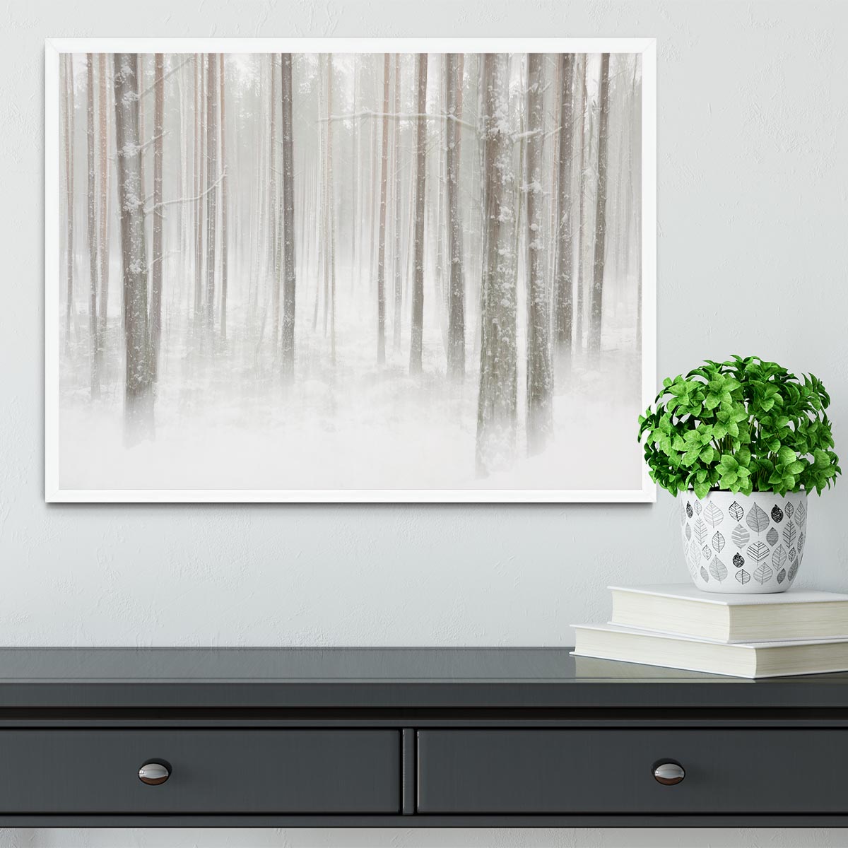 Winterforest In Sweden Framed Print - Canvas Art Rocks -6