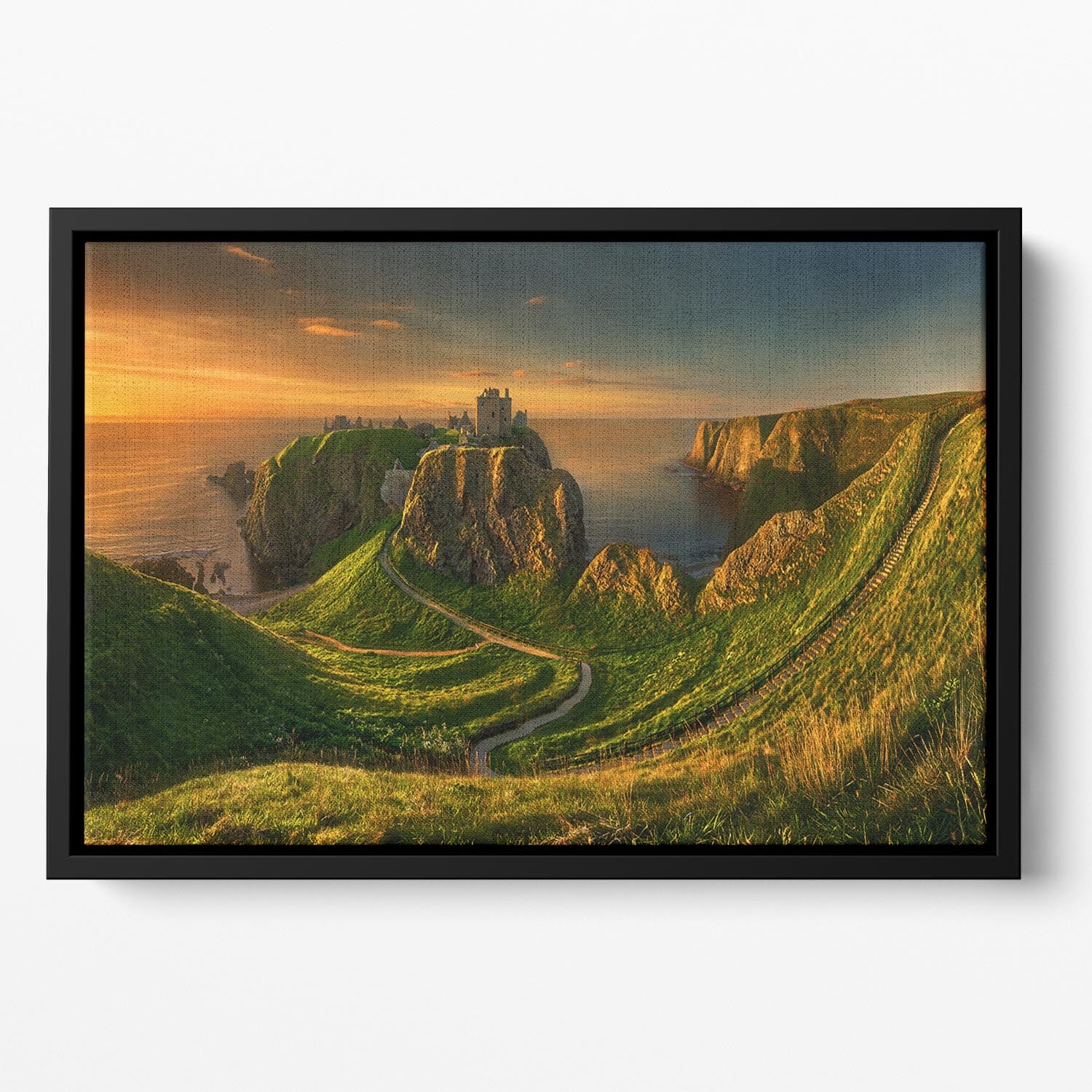 Dunnottar Floating Framed Canvas - Canvas Art Rocks - 2