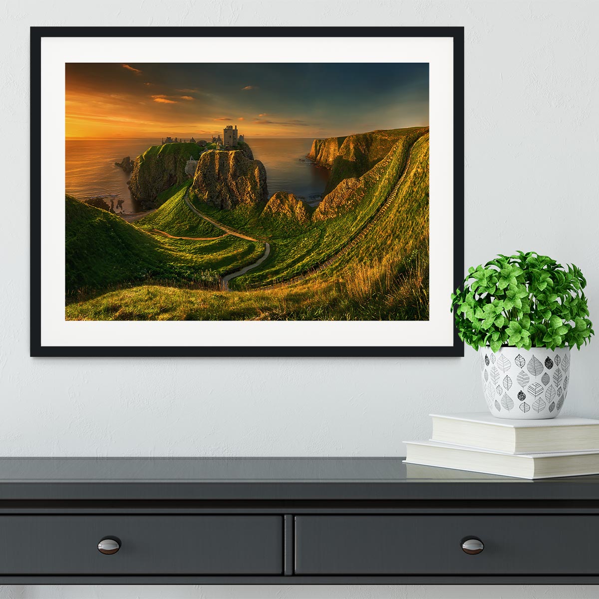 Dunnottar Framed Print - Canvas Art Rocks - 1