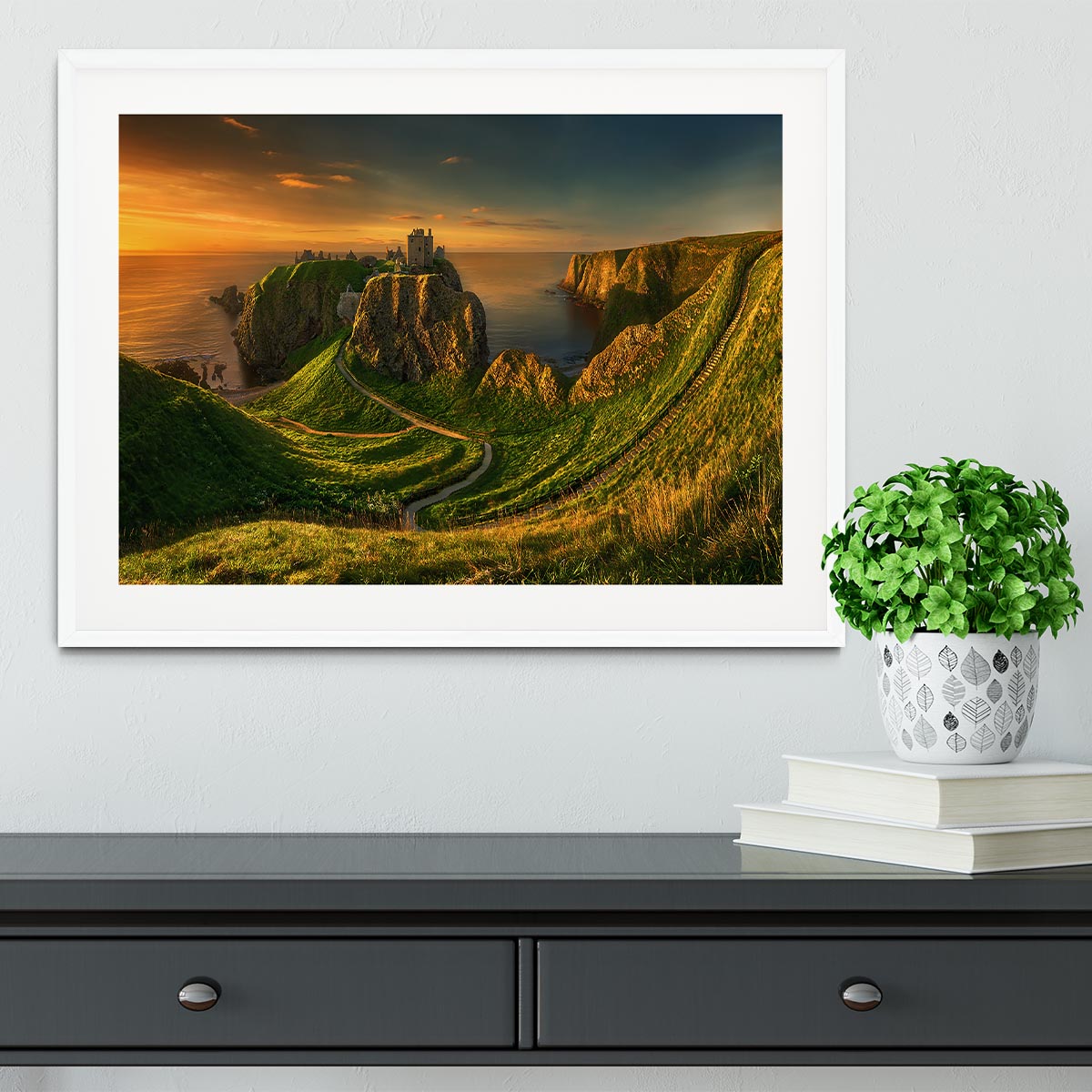 Dunnottar Framed Print - Canvas Art Rocks - 5