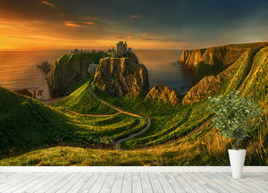 Dunnottar Wall Mural Wallpaper - Canvas Art Rocks - 4