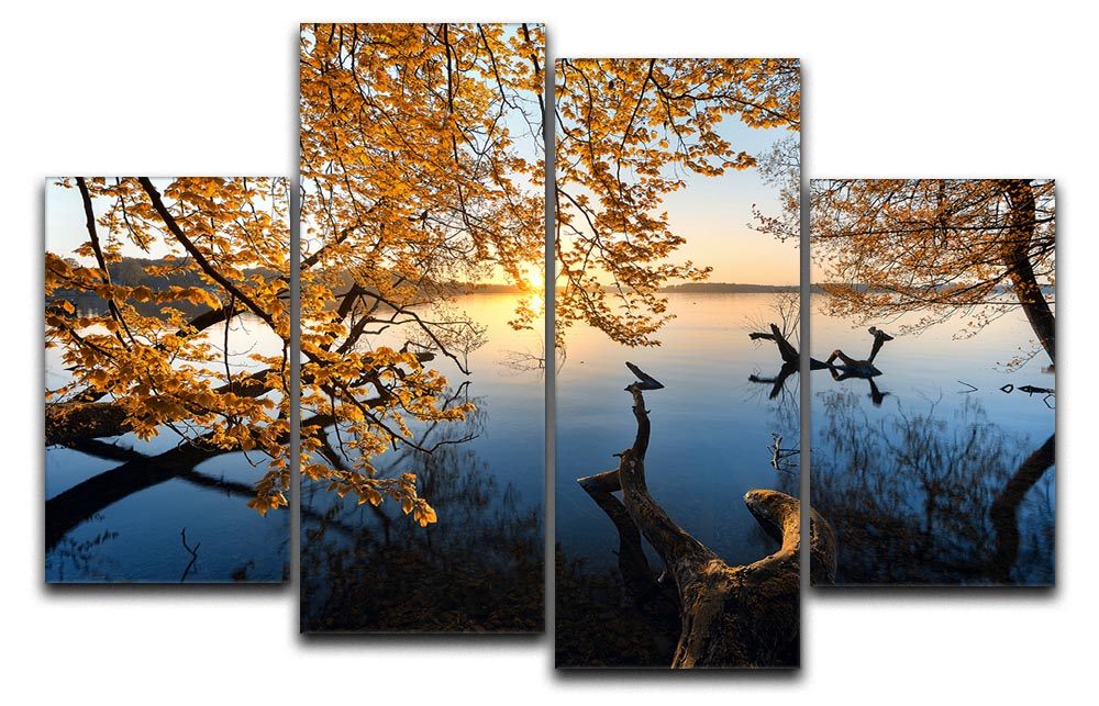 Autumn Morning 4 Split Panel Canvas - Canvas Art Rocks - 1
