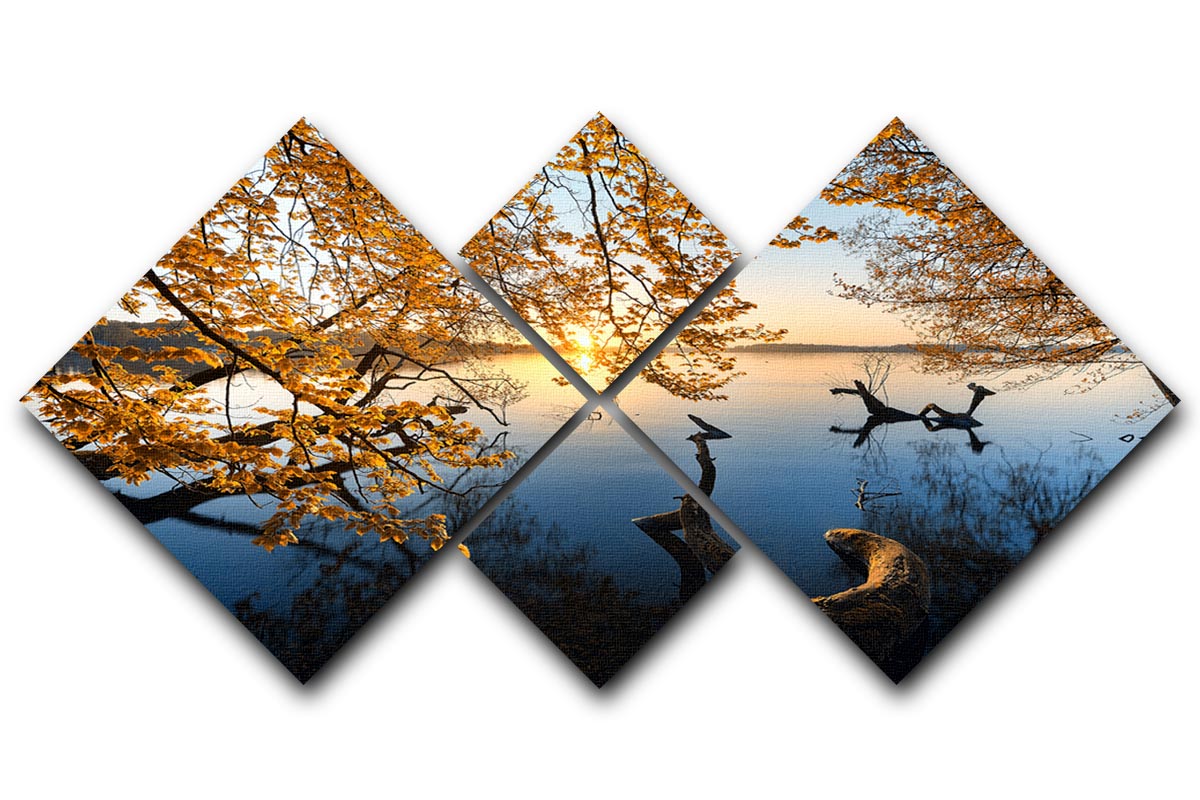 Autumn Morning 4 Square Multi Panel Canvas - Canvas Art Rocks - 1