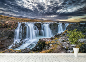 Unknown Falls In Iceland Wall Mural Wallpaper - Canvas Art Rocks - 4