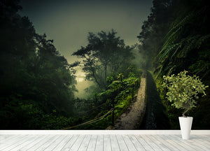 Levada Walk Wall Mural Wallpaper - Canvas Art Rocks - 4