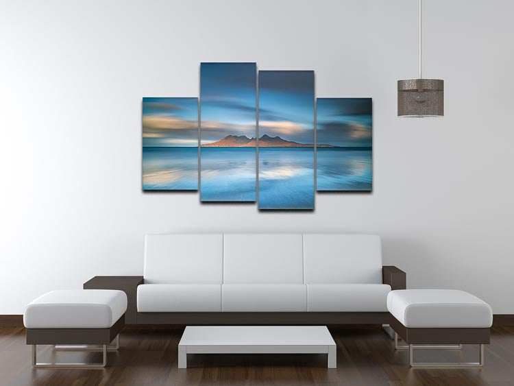 An Epic Sunrise In Eigg 4 Split Panel Canvas - Canvas Art Rocks - 3