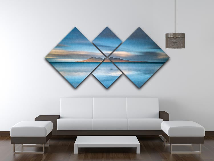 An Epic Sunrise In Eigg 4 Square Multi Panel Canvas - Canvas Art Rocks - 3
