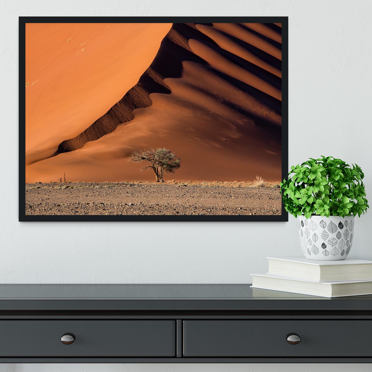 The Dune And The Tree Framed Print - Canvas Art Rocks - 2