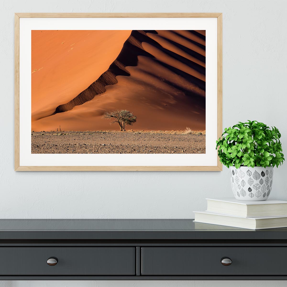 The Dune And The Tree Framed Print - Canvas Art Rocks - 3