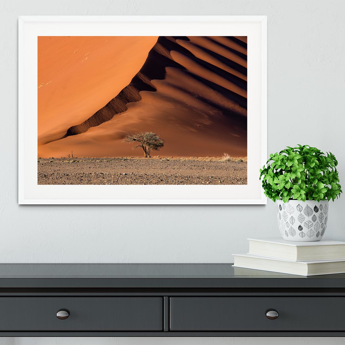 The Dune And The Tree Framed Print - Canvas Art Rocks - 5