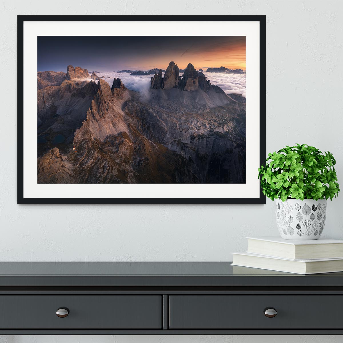 Tre Cime Di Lavaredo Framed Print - Canvas Art Rocks - 1