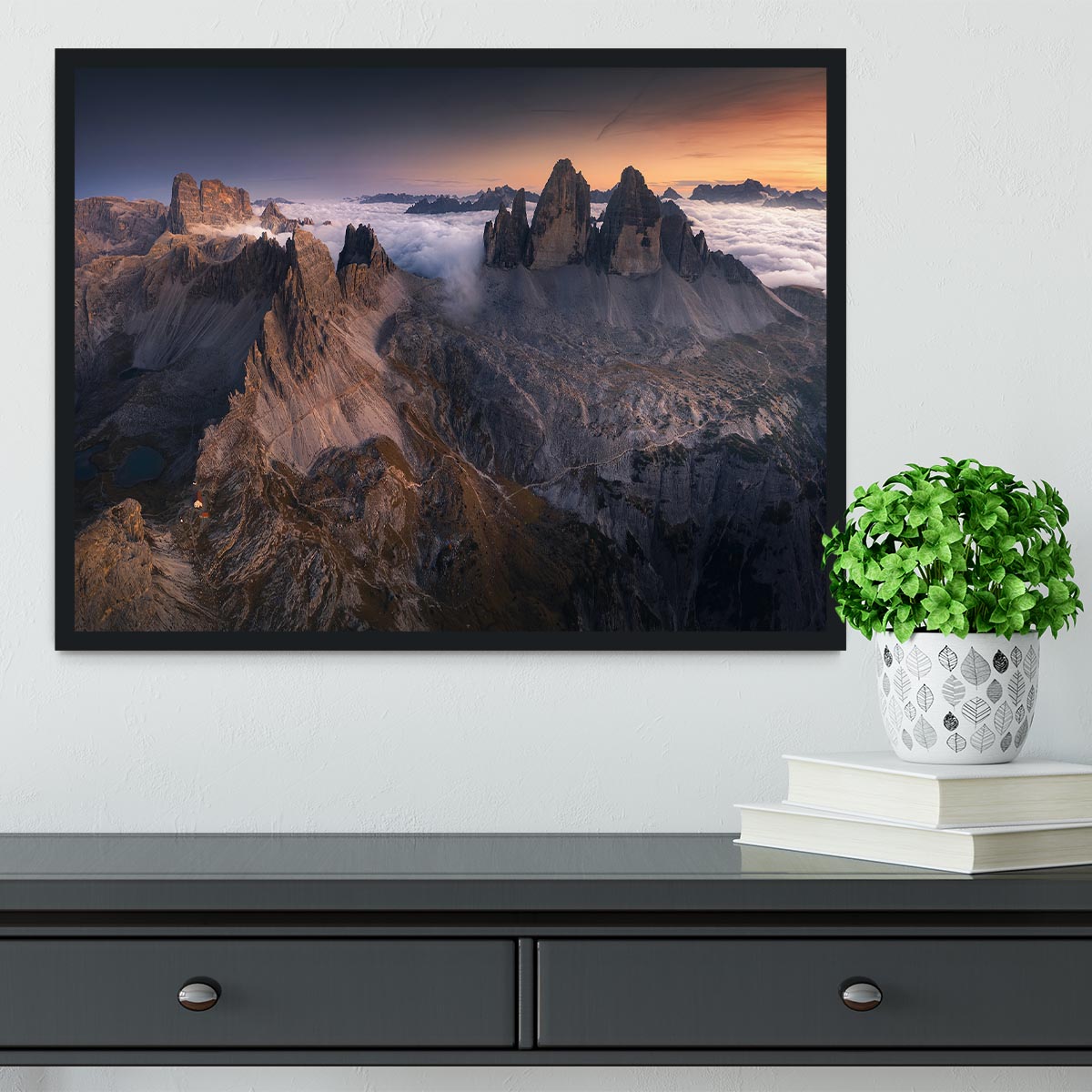 Tre Cime Di Lavaredo Framed Print - Canvas Art Rocks - 2