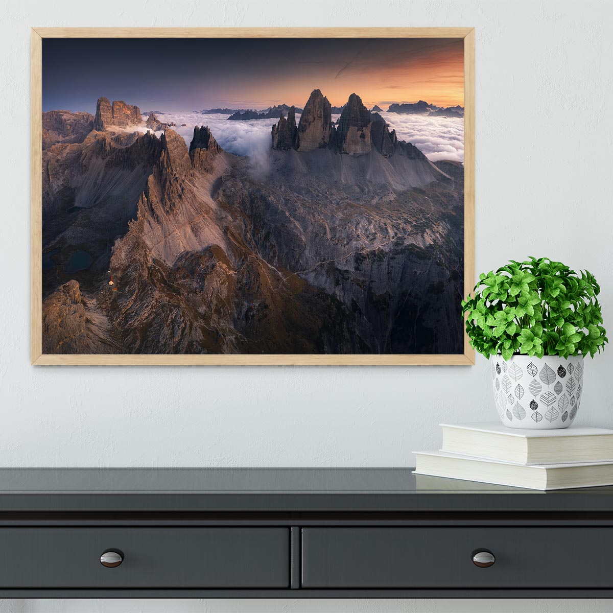 Tre Cime Di Lavaredo Framed Print - Canvas Art Rocks - 4