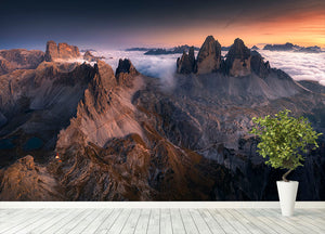 Tre Cime Di Lavaredo Wall Mural Wallpaper - Canvas Art Rocks - 4