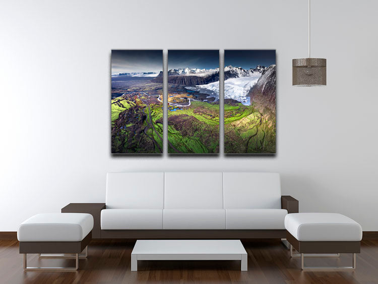 Skaftafell 3 Split Panel Canvas Print - Canvas Art Rocks - 3
