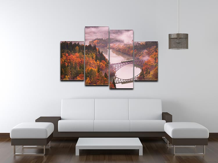 Autumn Tadami Line 4 Split Panel Canvas - Canvas Art Rocks - 3