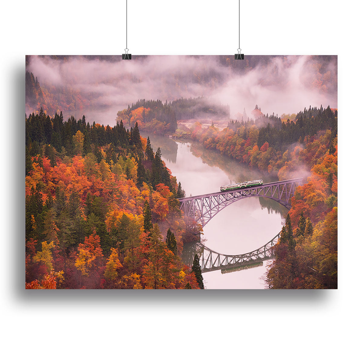 Autumn Tadami Line Canvas Print or Poster - Canvas Art Rocks - 2