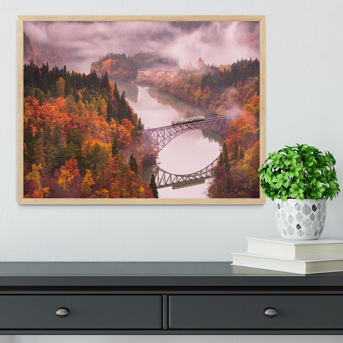 Autumn Tadami Line Framed Print - Canvas Art Rocks - 4