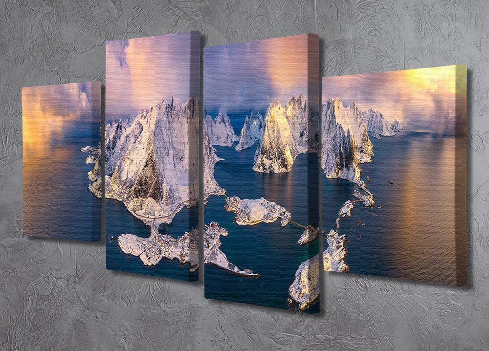 Good Morning, Lofoten 4 Split Panel Canvas - Canvas Art Rocks - 2