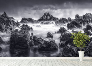 Rocky Seascape Wall Mural Wallpaper - Canvas Art Rocks - 4