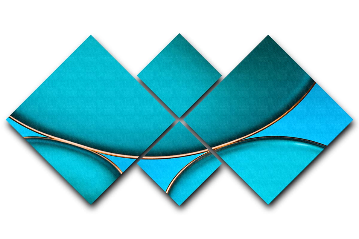 Oil And Water 4 Square Multi Panel Canvas - Canvas Art Rocks - 1