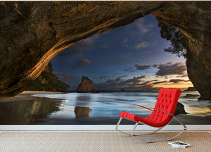 Cathedral Cove Wall Mural Wallpaper - Canvas Art Rocks - 2