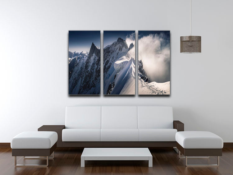 Walking On The Line 3 Split Panel Canvas Print - Canvas Art Rocks - 3