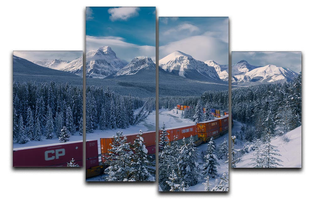 Moraine Curve 4 Split Panel Canvas - Canvas Art Rocks - 1