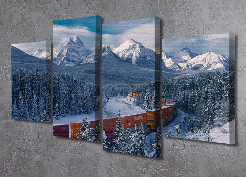 Moraine Curve 4 Split Panel Canvas - Canvas Art Rocks - 2