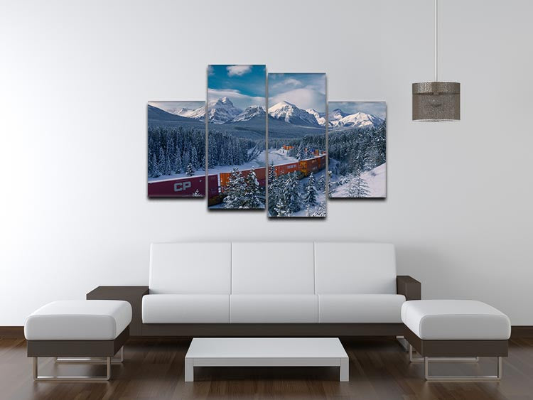 Moraine Curve 4 Split Panel Canvas - Canvas Art Rocks - 3