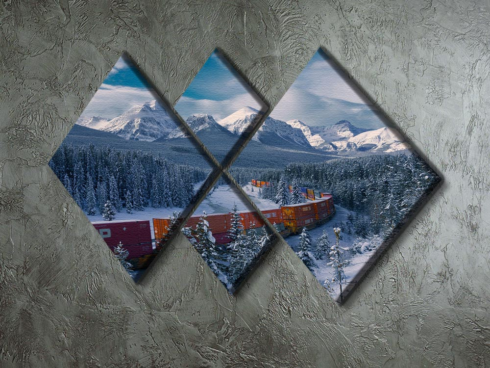 Moraine Curve 4 Square Multi Panel Canvas - Canvas Art Rocks - 2