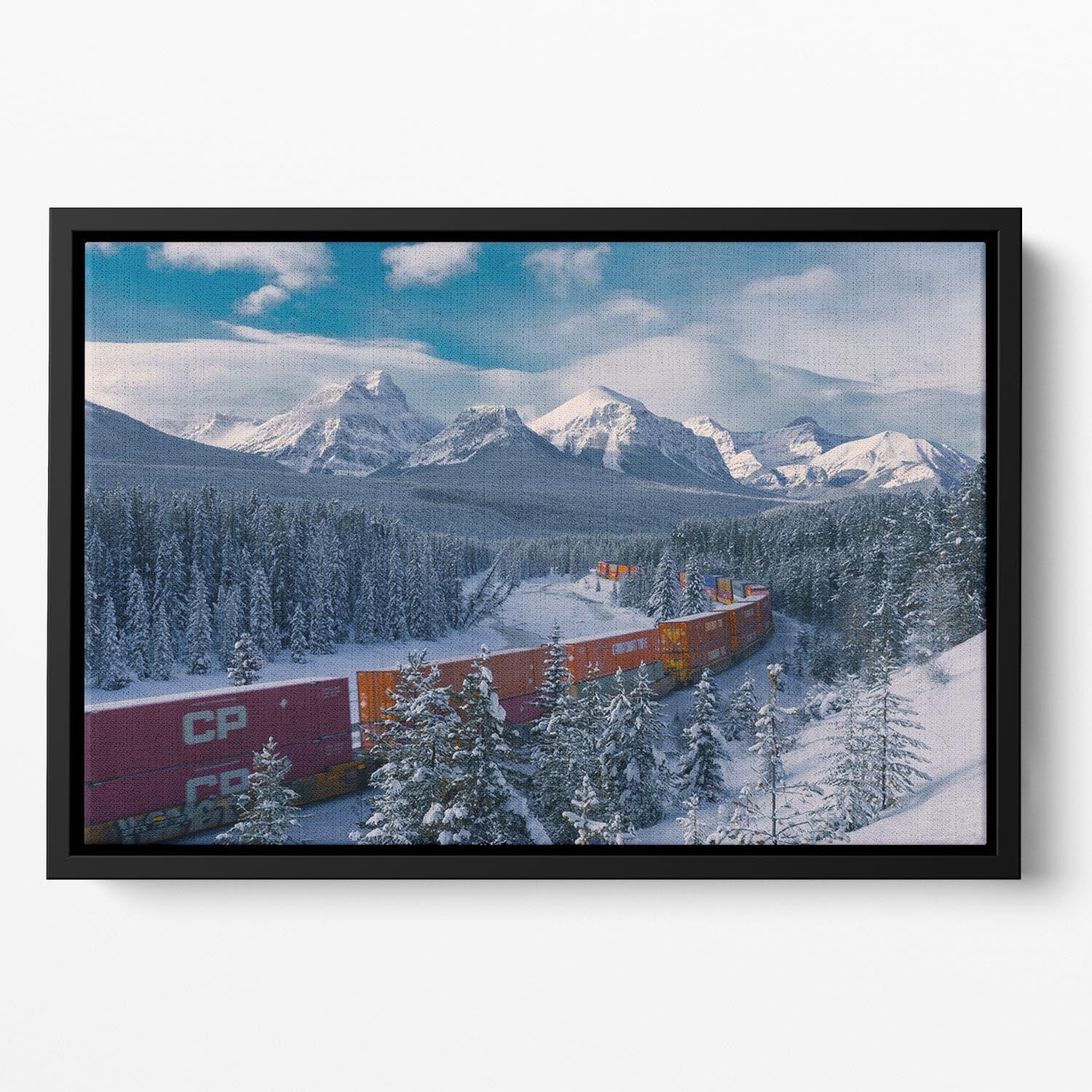 Moraine Curve Floating Framed Canvas - Canvas Art Rocks - 2