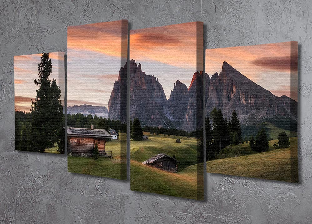 Summer Morning 4 Split Panel Canvas - Canvas Art Rocks - 2
