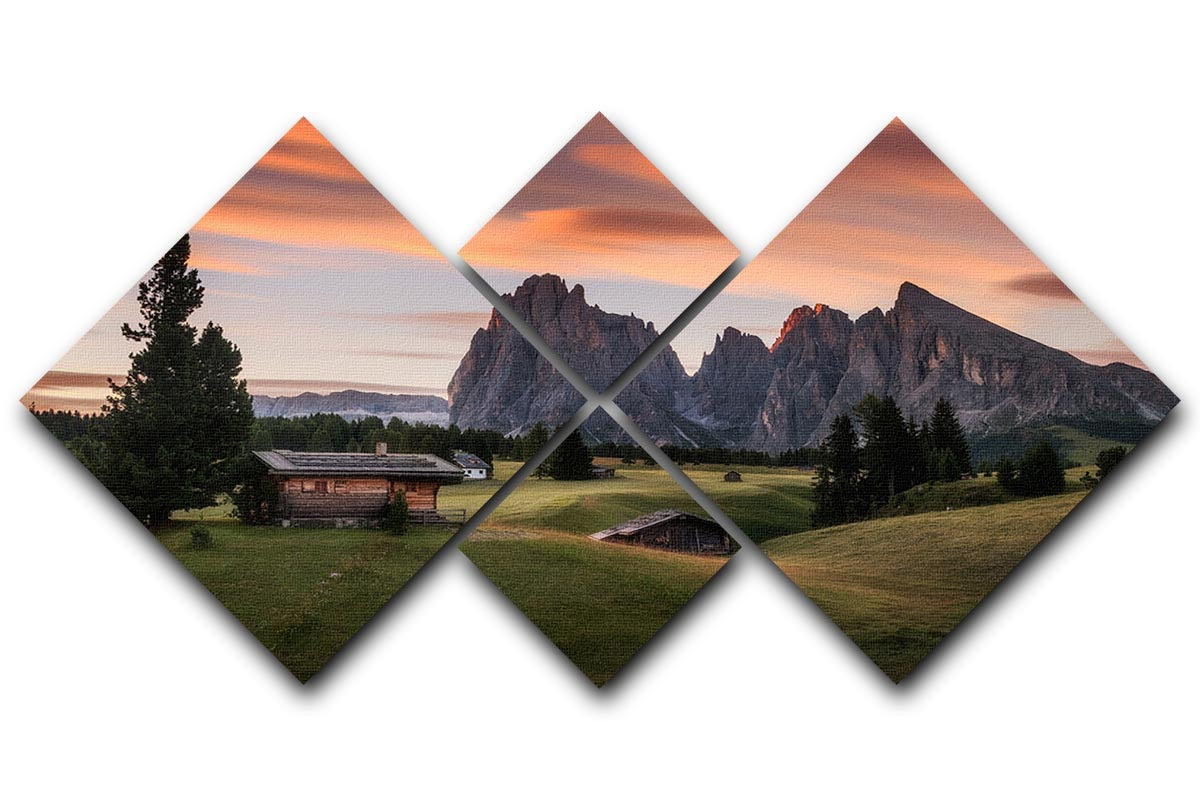 Summer Morning 4 Square Multi Panel Canvas - Canvas Art Rocks - 1