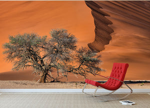 Acacia In The Desert Wall Mural Wallpaper - Canvas Art Rocks - 2