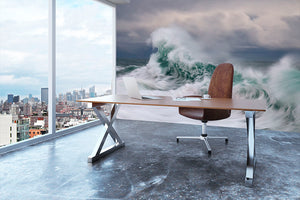 Wave Wall Mural Wallpaper - Canvas Art Rocks - 3